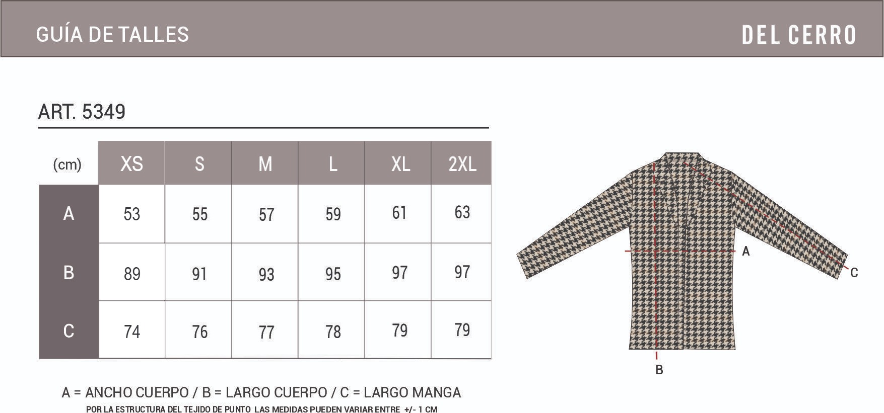 Tabla de medidas