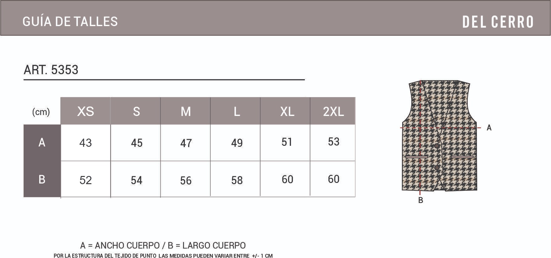 Tabla de medidas
