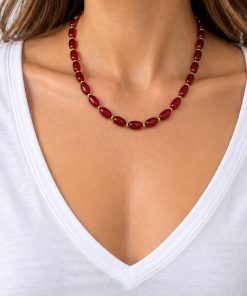 Collar Largo Cristal Rojo - Cimarrona