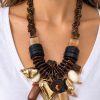 Collar Madera y Carey con Colgantes - Cimarrona
