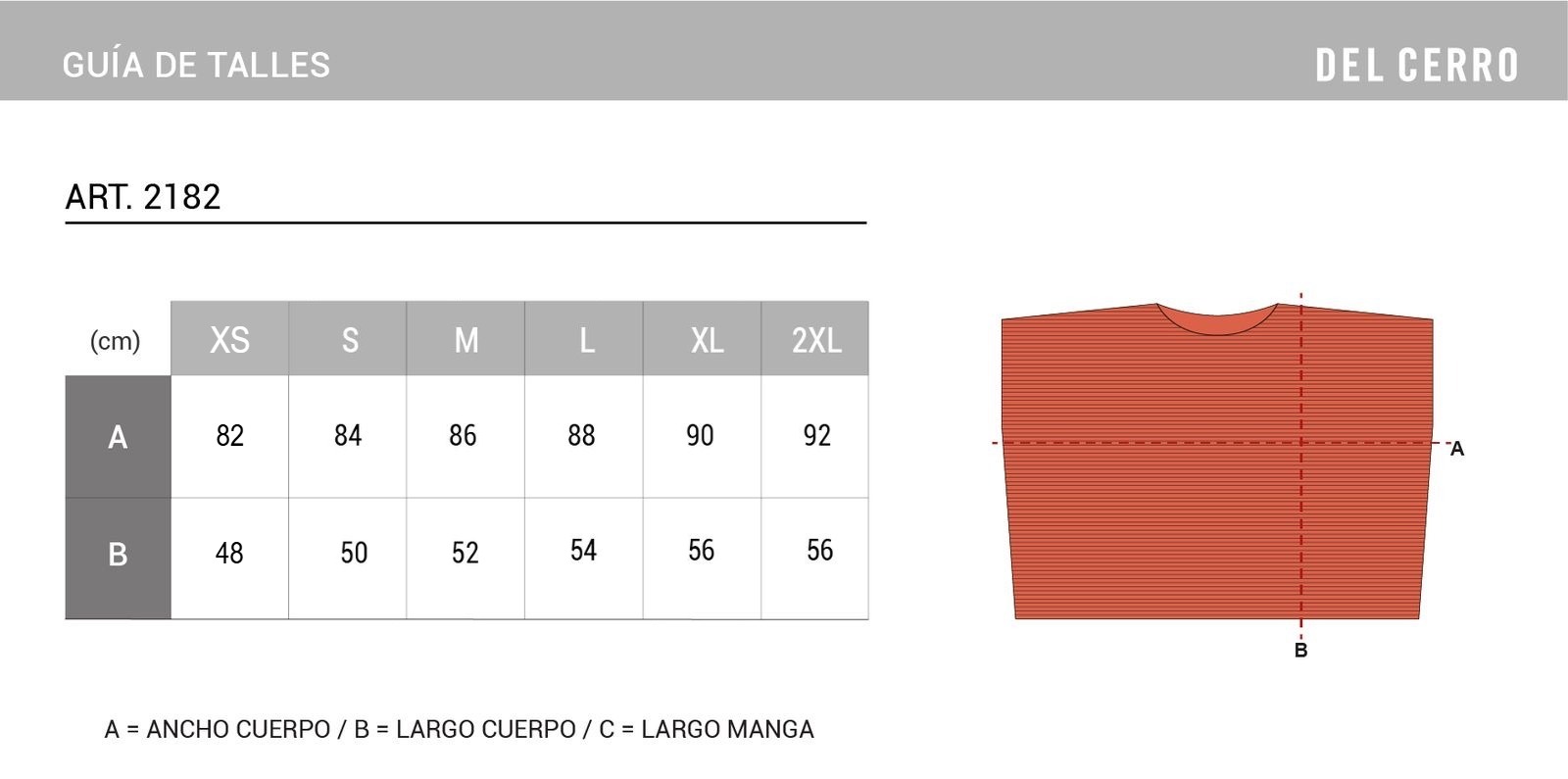 Tabla de medidas