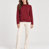 Sweater Cuello Alto Borgoña Del Cerro
