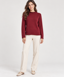 Sweater Cuello Alto Borgoña Del Cerro