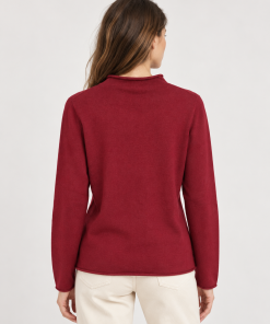 Sweater Cuello Alto Borgoña Del Cerro